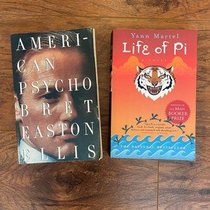 "American Psycho" by Bret Easton Ellis and "Life of Pi" by Yann Martel